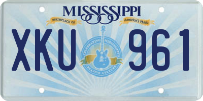 MS license plate XKU961