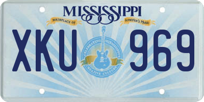 MS license plate XKU969