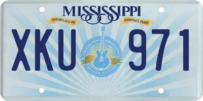 MS license plate XKU971