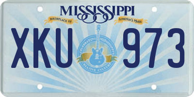 MS license plate XKU973