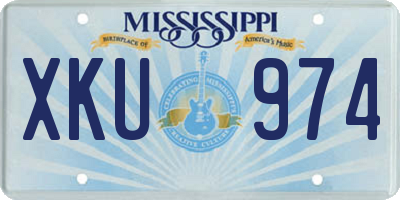 MS license plate XKU974