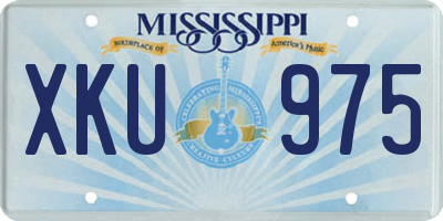 MS license plate XKU975