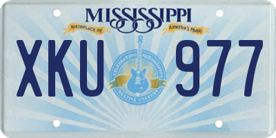 MS license plate XKU977