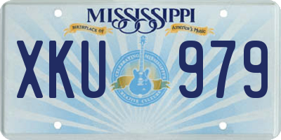 MS license plate XKU979