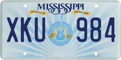 MS license plate XKU984