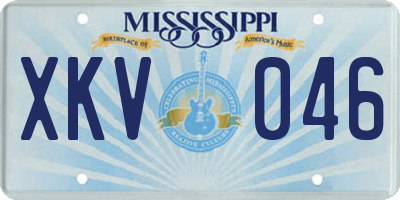 MS license plate XKV046
