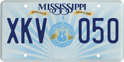 MS license plate XKV050