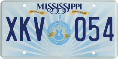 MS license plate XKV054