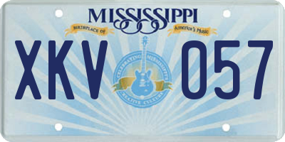 MS license plate XKV057