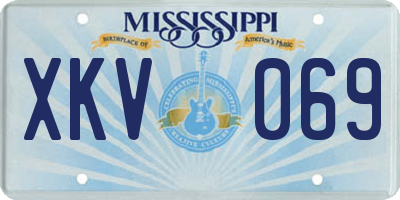MS license plate XKV069