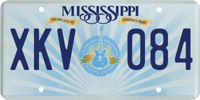 MS license plate XKV084