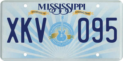MS license plate XKV095