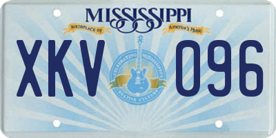 MS license plate XKV096