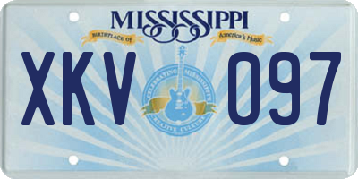MS license plate XKV097