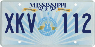 MS license plate XKV112