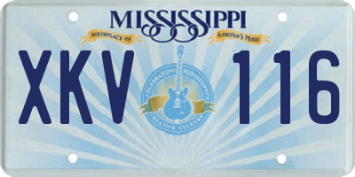 MS license plate XKV116