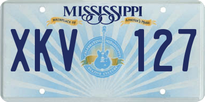 MS license plate XKV127