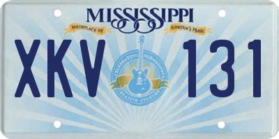 MS license plate XKV131