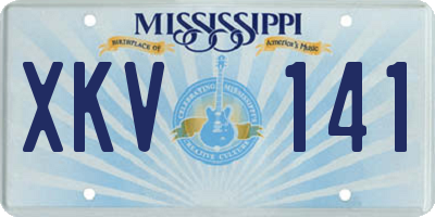 MS license plate XKV141