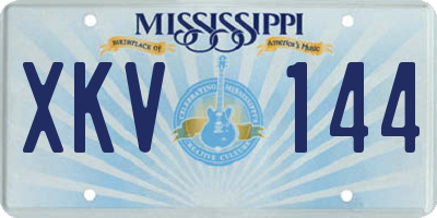 MS license plate XKV144