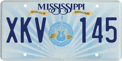 MS license plate XKV145