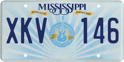 MS license plate XKV146
