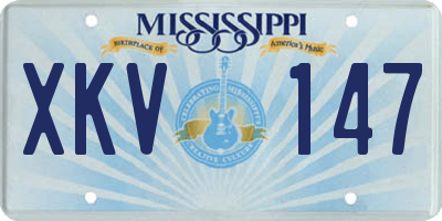 MS license plate XKV147