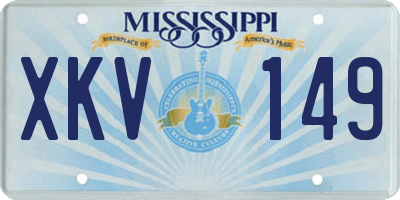 MS license plate XKV149