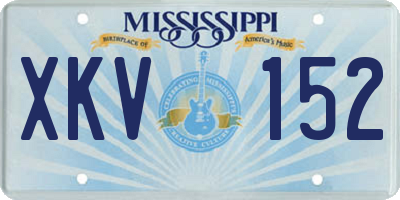 MS license plate XKV152