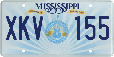 MS license plate XKV155