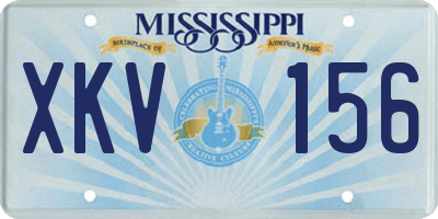 MS license plate XKV156