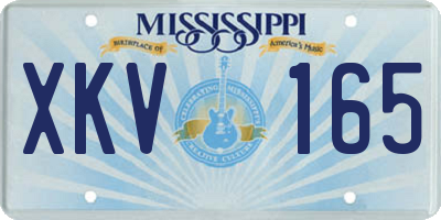MS license plate XKV165