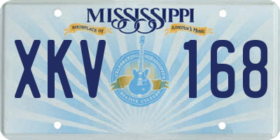 MS license plate XKV168