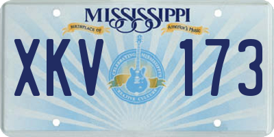 MS license plate XKV173