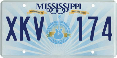 MS license plate XKV174