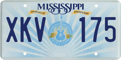 MS license plate XKV175