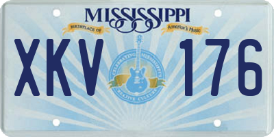 MS license plate XKV176