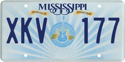 MS license plate XKV177
