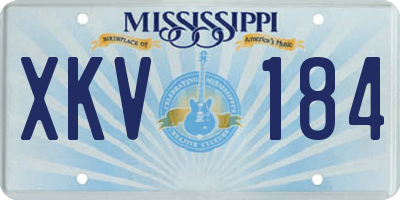 MS license plate XKV184
