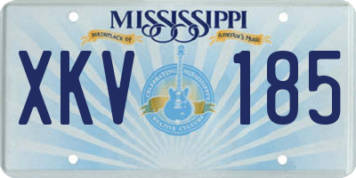 MS license plate XKV185