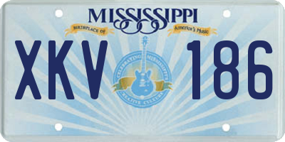 MS license plate XKV186