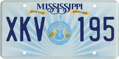 MS license plate XKV195