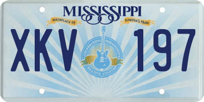 MS license plate XKV197