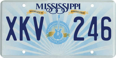 MS license plate XKV246