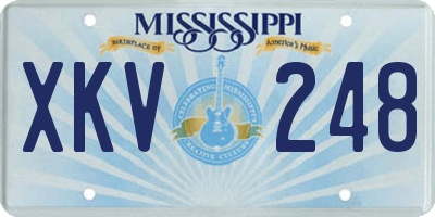 MS license plate XKV248