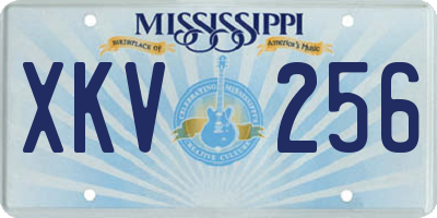 MS license plate XKV256