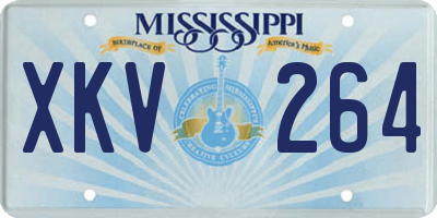 MS license plate XKV264
