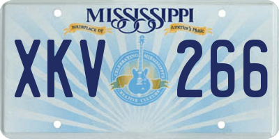 MS license plate XKV266