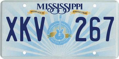 MS license plate XKV267