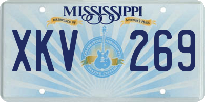MS license plate XKV269